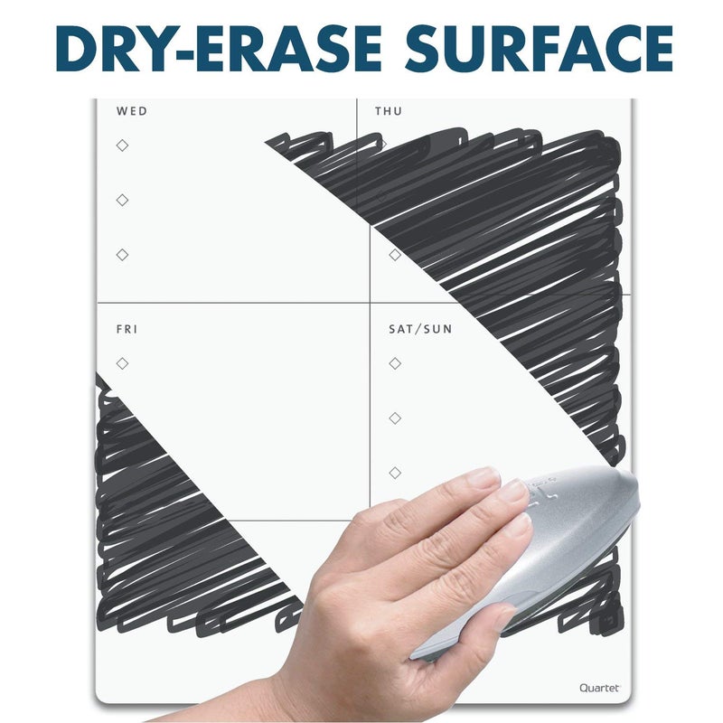 Quartet Magnetic Weekly Planner Dry Erase Board, 11" x 17", Small White Board for Fridge, Home School Supplies or Home Office Decor, Frameless, Includes 1 Dry Erase Marker (63540) - Image 2